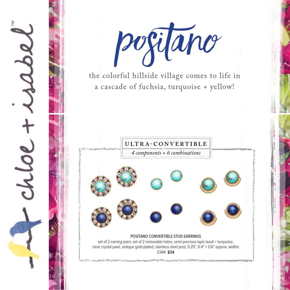 6️⃣Set! 🆕 Positano Convertible Stud Set c+i E344